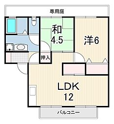エステート桃山2 2LDKの間取図画像