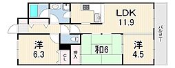 コスモ塩屋 3LDKの間取図画像