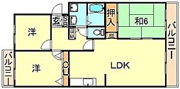 マッティーナコウベ弐番館 3LDKの間取図画像
