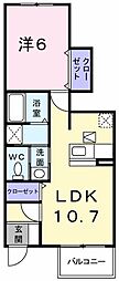 ソレイユ丸塚 1LDKの間取図画像