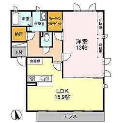 グランシード寿 1LDKの間取図画像