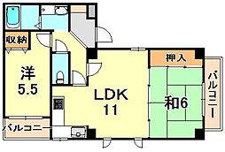 ベルトピア塩屋 2LDKの間取図画像
