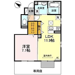 アトリオコートあかし 1LDKの間取図画像