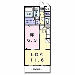 グラン・ステラータ 1LDKの間取図画像