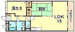 ベル野田 2LDKの間取図画像