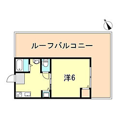 ラムール王塚台 1Kの間取図画像