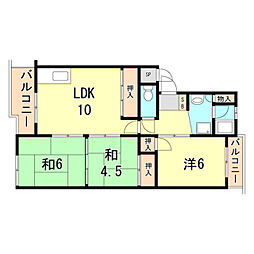 ベルデュウラ池上 3LDKの間取図画像