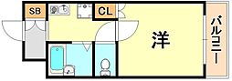 アビリティ塩屋 1Kの間取図画像