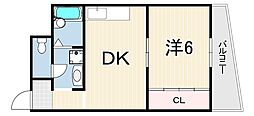 ビアンコ・ディモーラ 1DKの間取図画像
