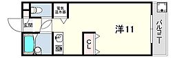 メゾン・ド・アルニカ ワンルームの間取図画像
