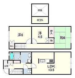 タウンハウス伊川谷7C 3LDKの間取図画像