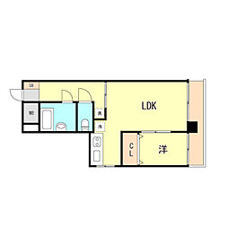 生頼第二ビル 1LDKの間取図画像