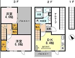グランアヴァンティ2B 2DKの間取図画像