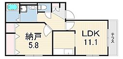 メゾン・ド・シャトー 1LDKの間取図画像