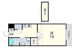 レジデンス伊川谷 1Kの間取図画像