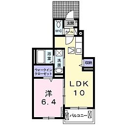 ラ・ルーノ1番館 1LDKの間取図画像