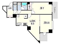 ライオンズマンション西明石 2LDKの間取図画像