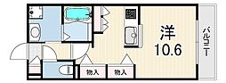 大橋メゾン ワンルームの間取図画像