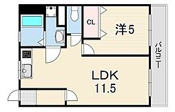 ソフィア朝霧 1LDKの間取図画像