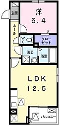 フェリオ 1LDKの間取図画像