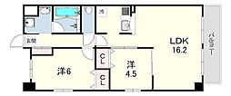 CREERRIVIERE3 2LDKの間取図画像