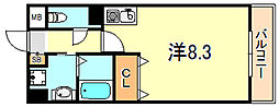 華の館 ワンルームの間取図画像