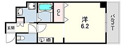 Hatch明石 ワンルームの間取図画像