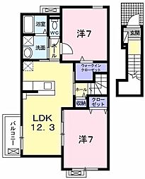 クローバー 1LDKの間取図画像