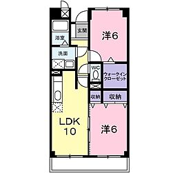 プラドT・M 2DKの間取図画像