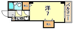 コスミック 1Kの間取図画像