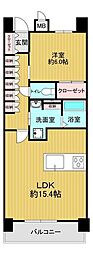 アルファライフ博多プレシャス 1LDKの間取図画像