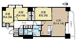 ライオンズマンション発寒中央 3LDKの間取図画像