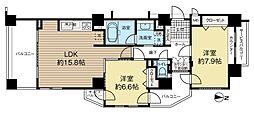 APAマンションツインガーデン南6条ウエスト 2LDKの間取図画像