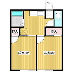 ホワイトパレス 2Kの間取図画像
