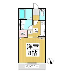 Crestier S 1Kの間取図画像