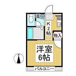 スイングN-3 1Kの間取図画像