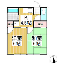 ホワイトパレス 2Kの間取図画像