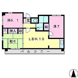 モアグレース16 3LDKの間取図画像