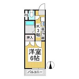 ウェルブレッド本郷 1Kの間取図画像