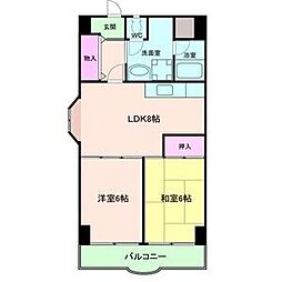 グリーンプラザ 2LDKの間取図画像