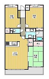ユーカリシティ志津 3LDKの間取図画像
