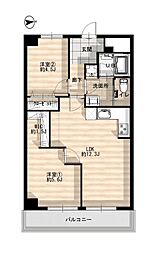 ハイラーク蕨 2LDKの間取図画像