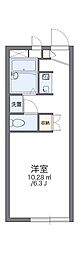 レオパレス貴船 1Kの間取図画像