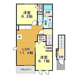 ブライト 2LDKの間取図画像