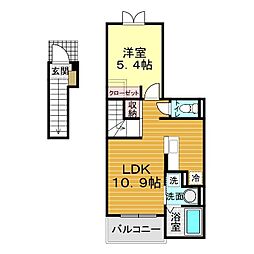 シーパレス 1LDKの間取図画像
