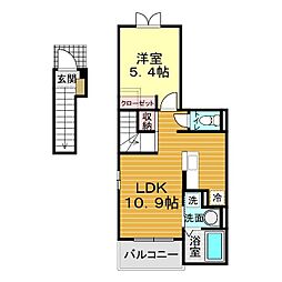 シーパレス 1LDKの間取図画像