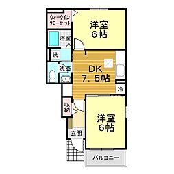 リアルエステート9 2DKの間取図画像