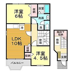 ミニヨンK・T 2LDKの間取図画像