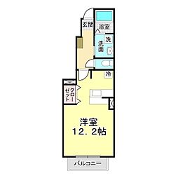 S&Aスクエア ワンルームの間取図画像
