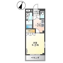 エスペランス王司 1Kの間取図画像